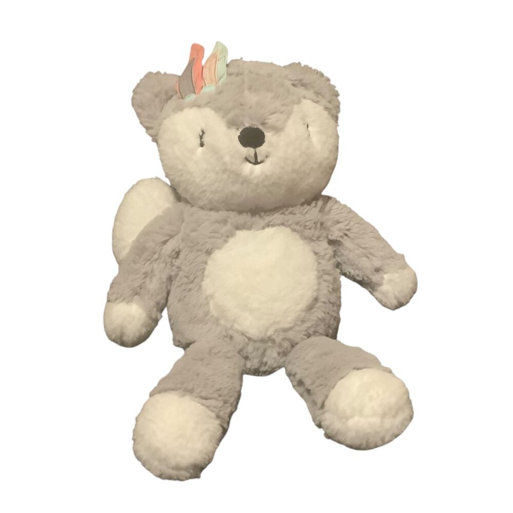 Lambs & Ivy Little Spirit Plush Fox Cheyenne Stuffed Animal Plush 14" Soft Gray